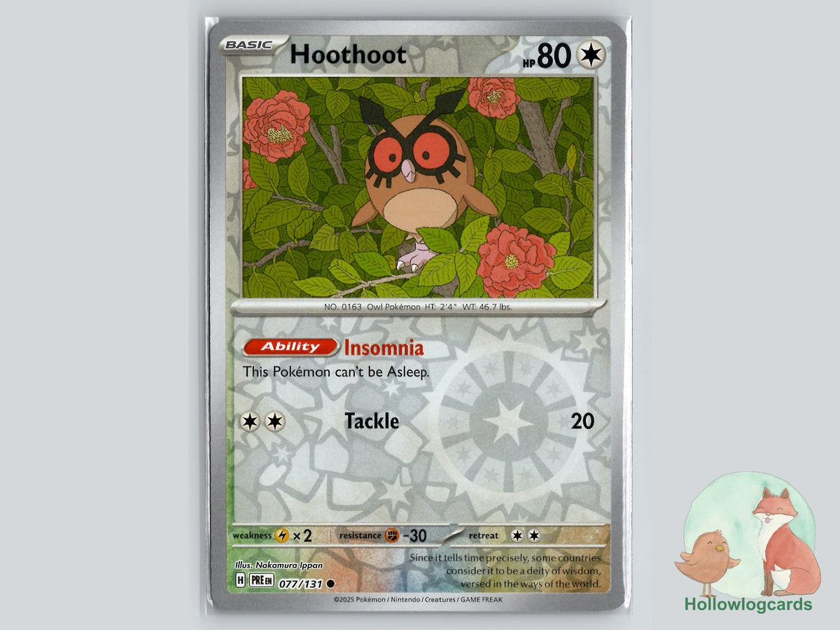 Hoothoot (077/131) - Prismatic Evolutions Pokémon Card