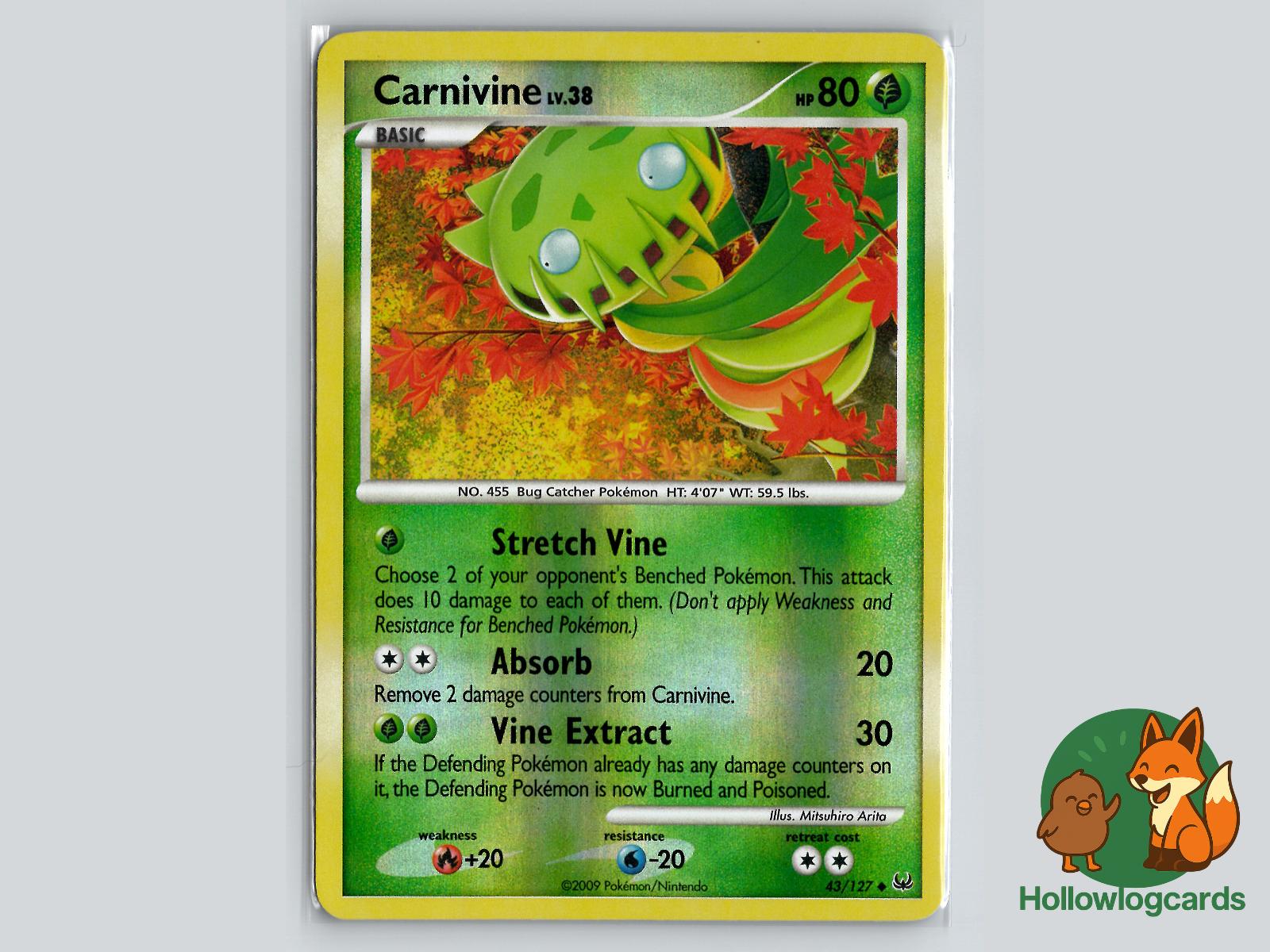 Carnivine (43/127) - Platinum Pokémon Card