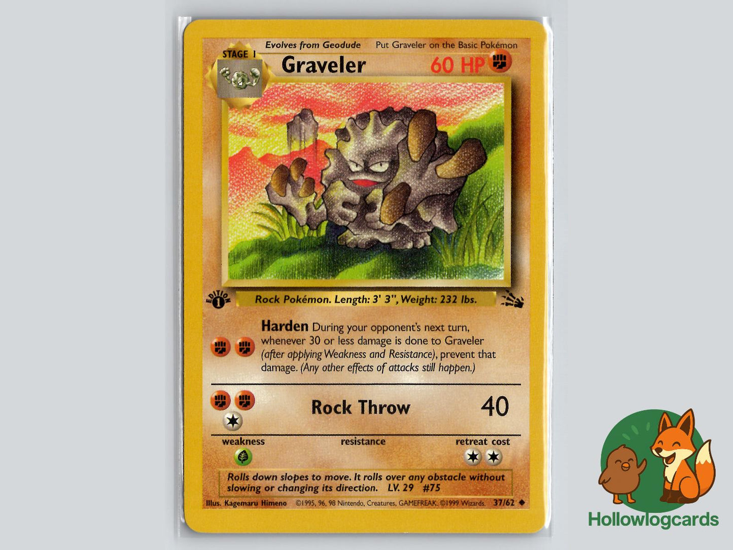 Graveler (37/62) - Fossil Pokémon Card