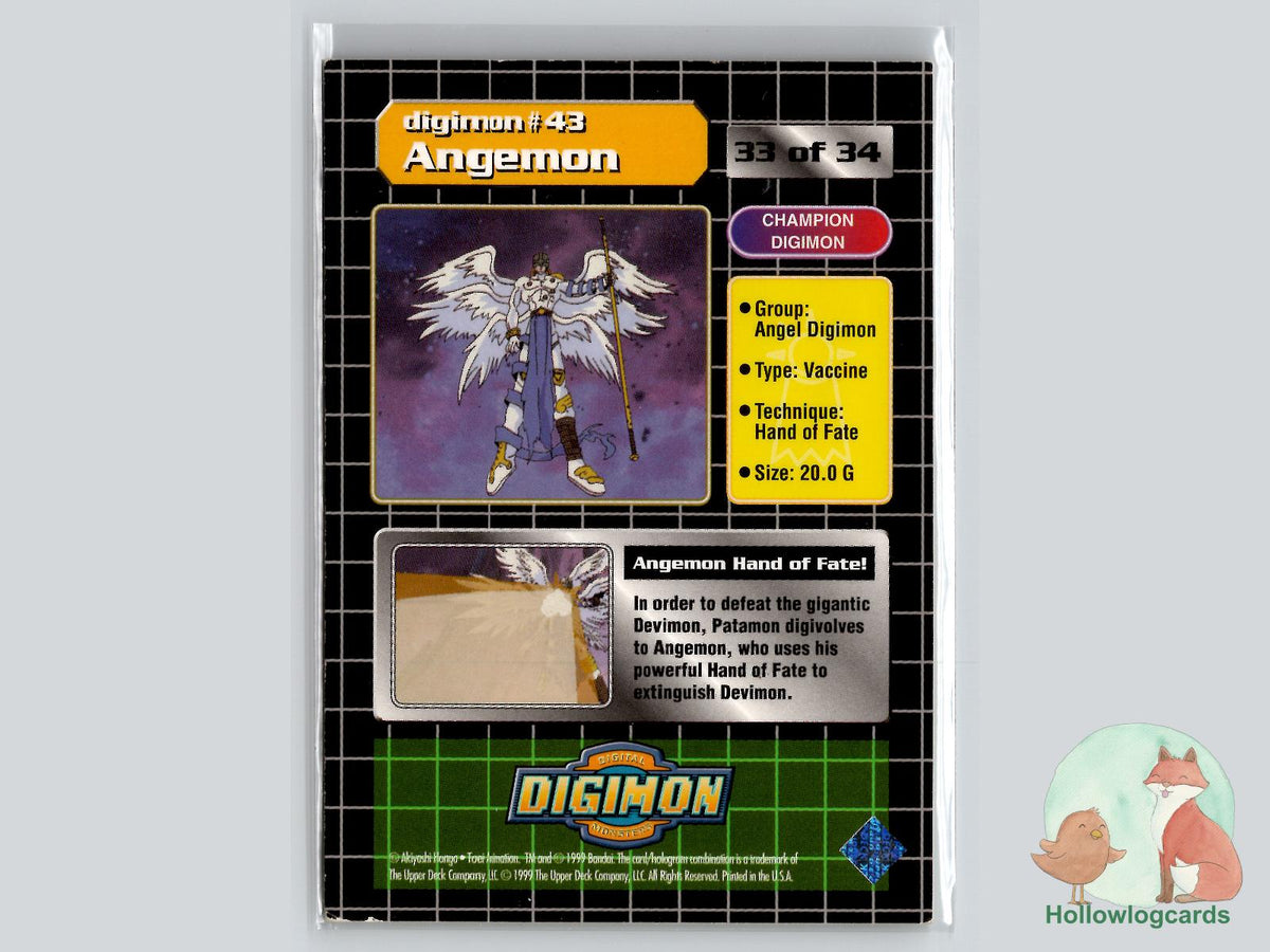 Angemon #43 (33/34) Exclusive Preview Stamped - 1999 Upper Deck Digimon