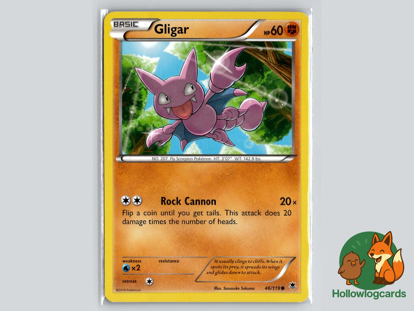 Gligar (46/119) - Phantom Forces Pokémon Card