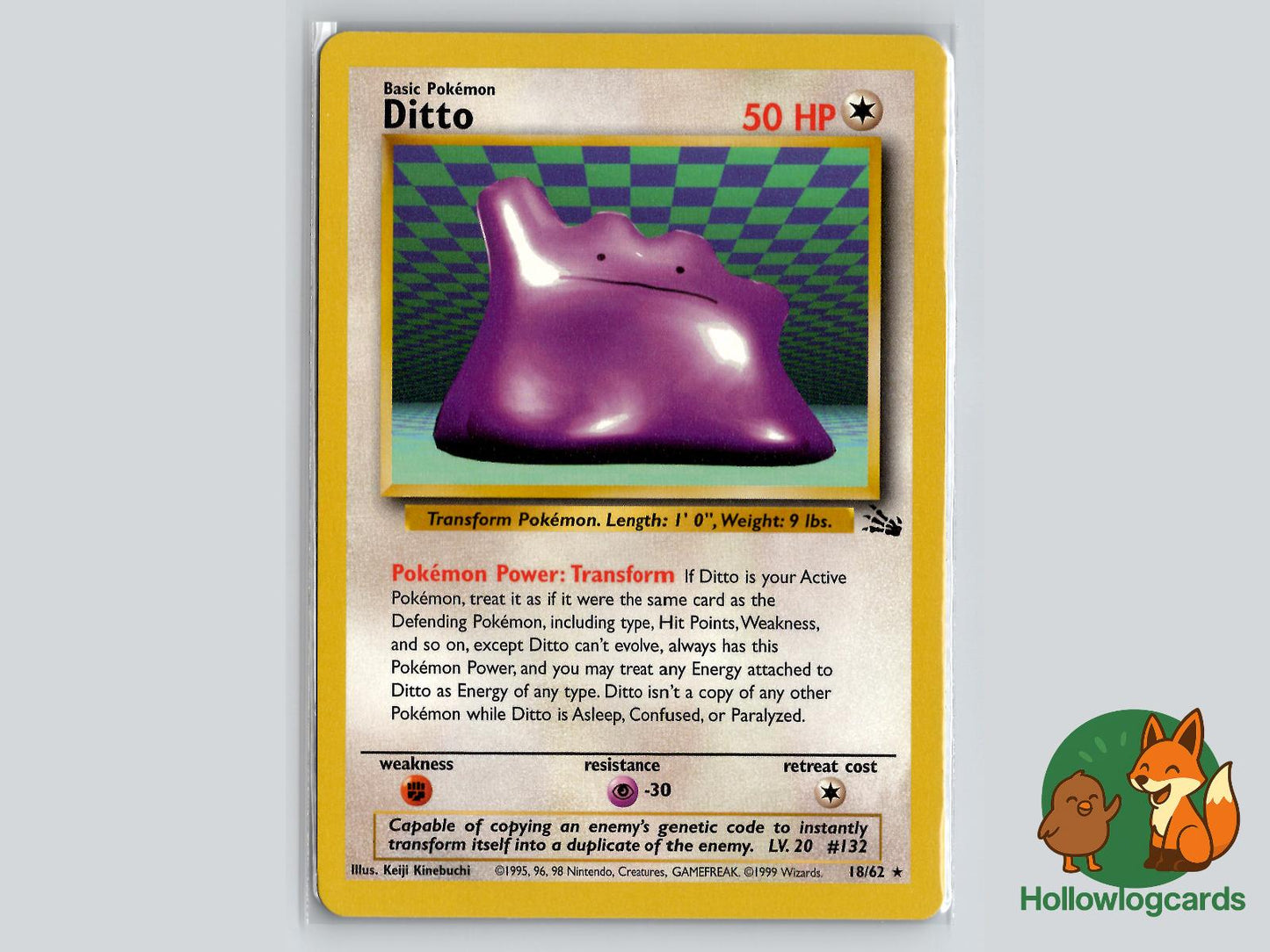 Ditto (18/62) - Fossil Pokémon Card