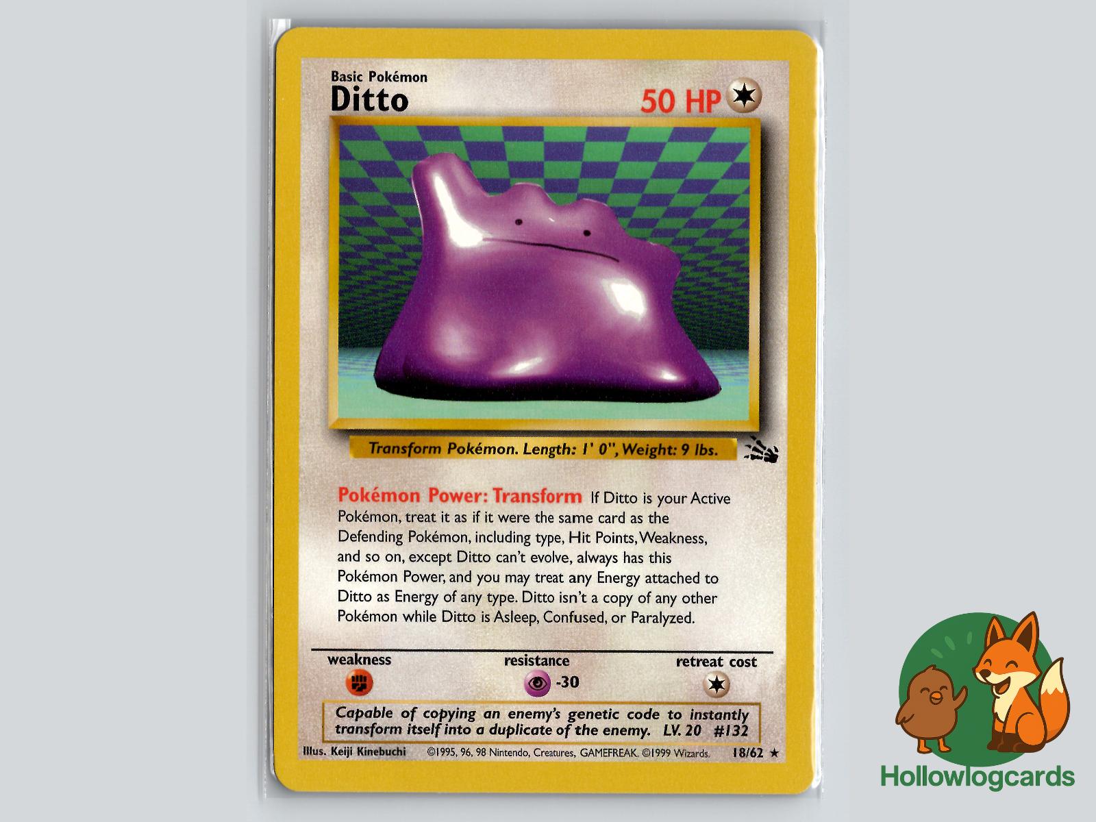 Ditto (18/62) - Fossil Pokémon Card