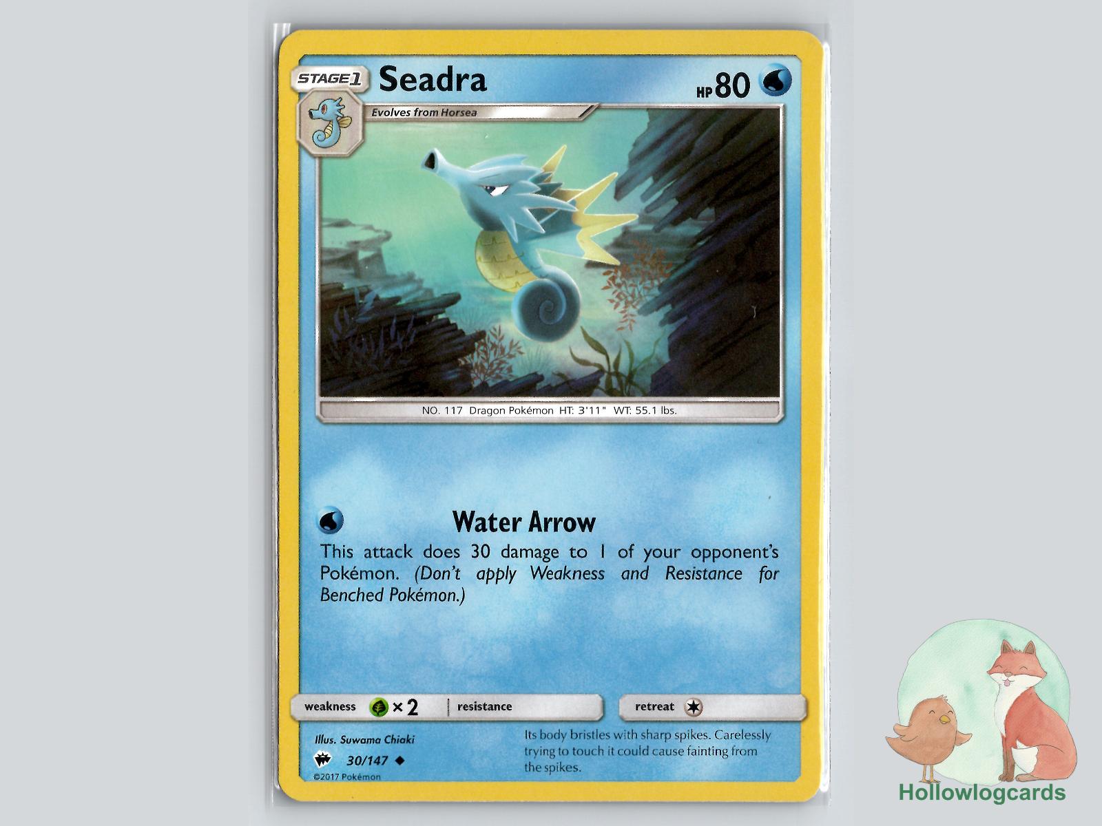 Seadra (30/147) - Burning Shadows Pokémon Card