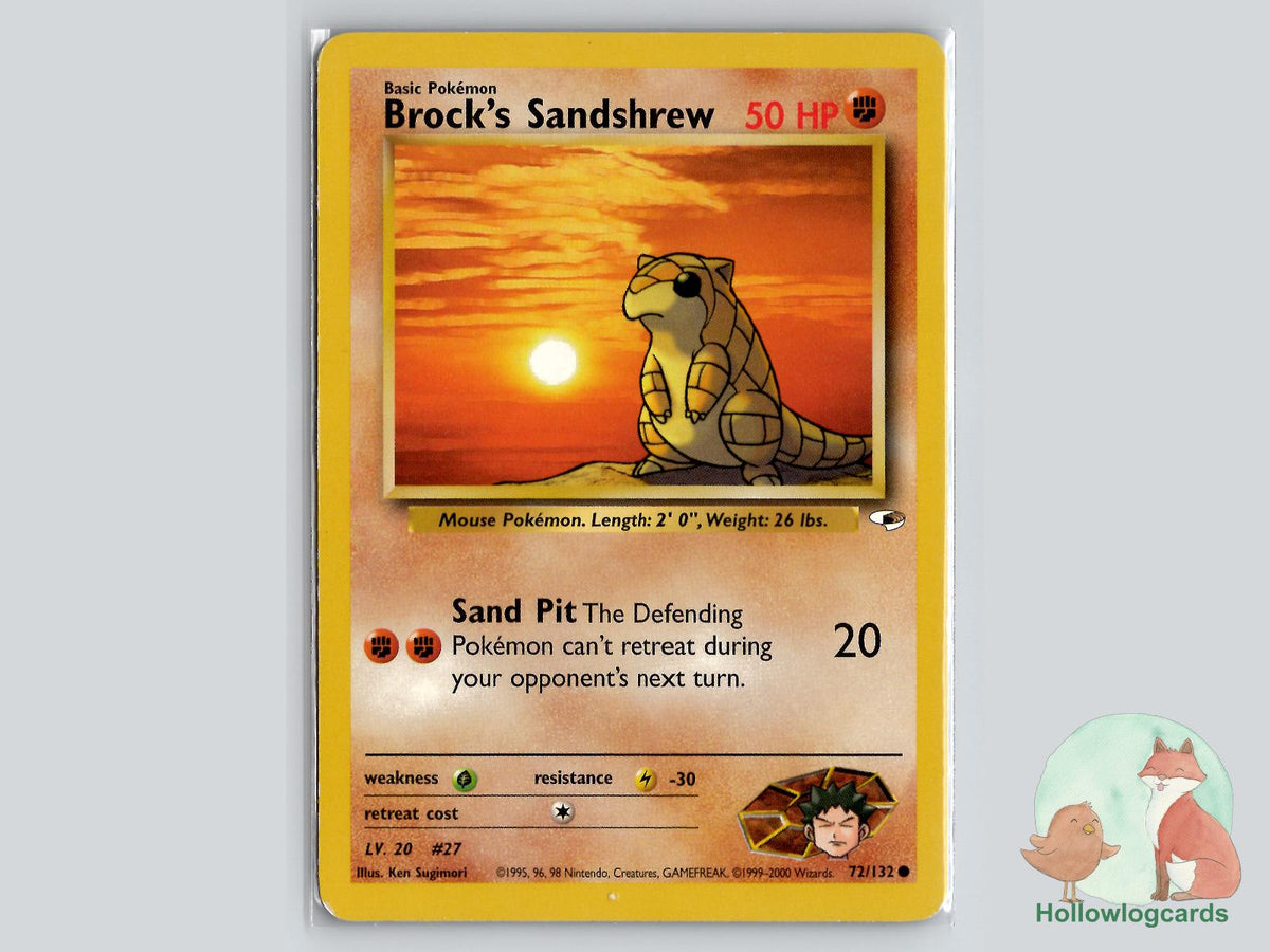 Brock's Sandshrew (72/132) - Gym Heroes Pokémon Card