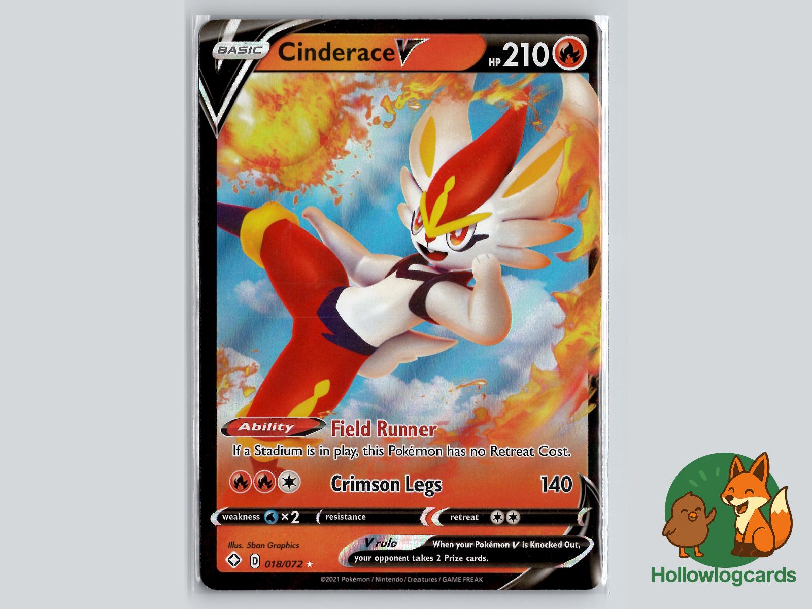 Cinderace V (018/072) - Shining Fates Pokémon Card