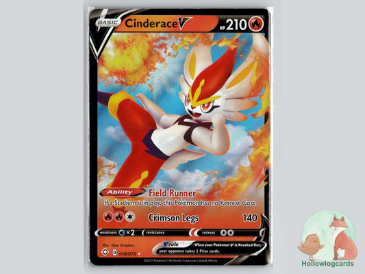 Cinderace V (018/072) - Shining Fates Pokémon Card