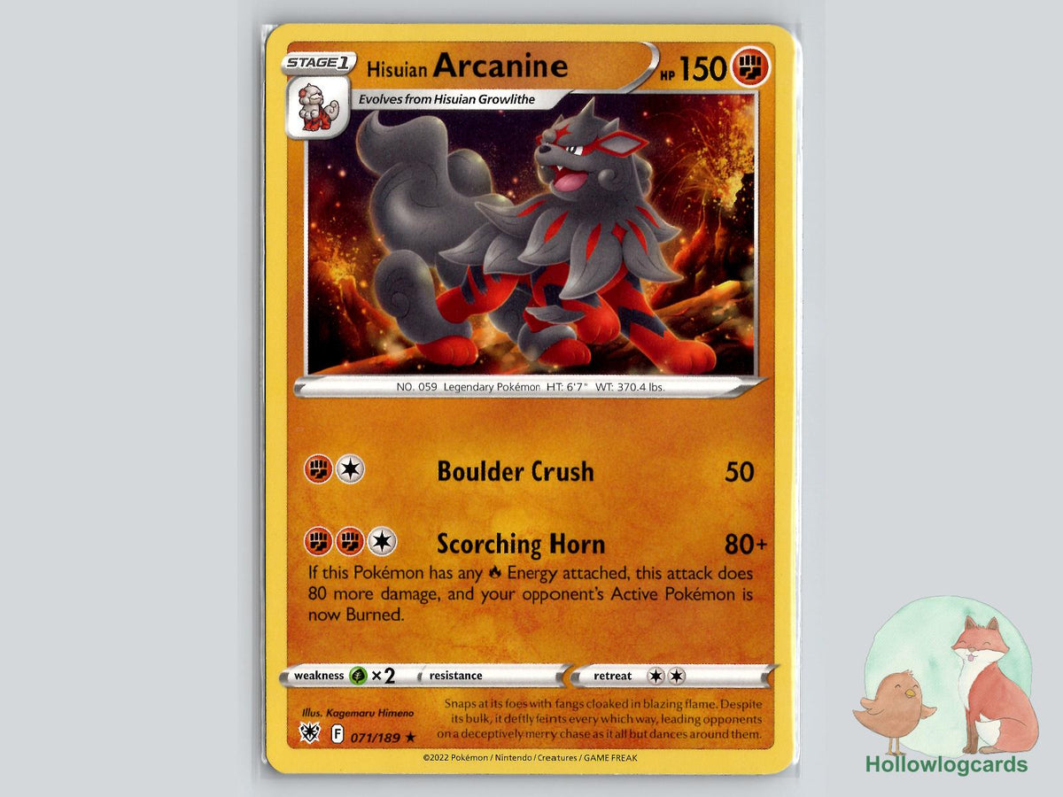 Hisuian Arcanine (071/189) - Astral Radiance Pokémon Card