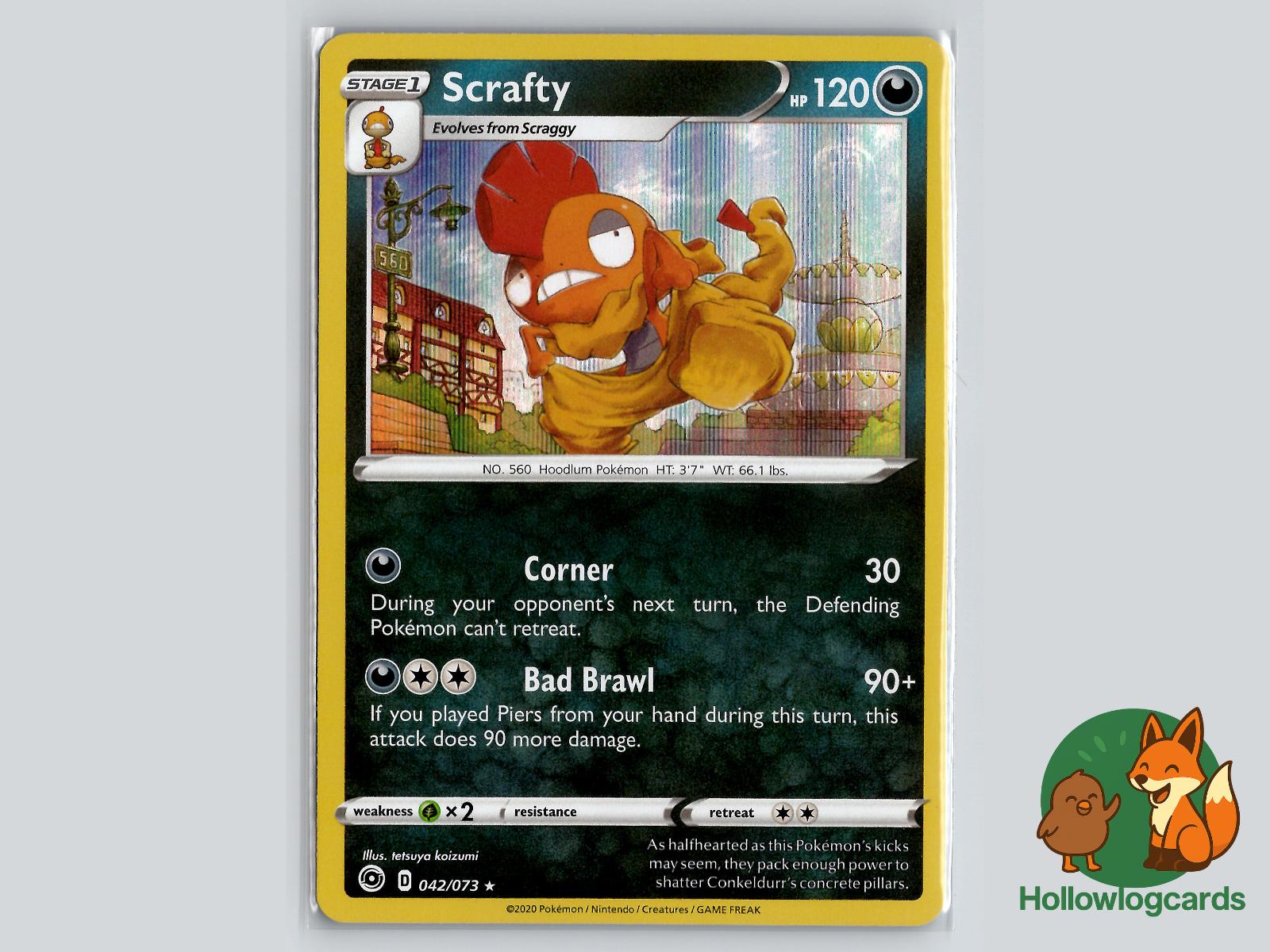 Scrafty (042/073) - Champion's Path Pokémon Card