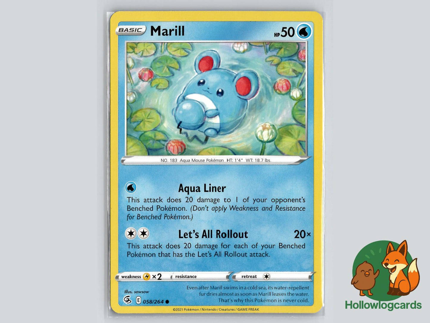 Marill (058/264) - Fusion Strike Pokémon Card