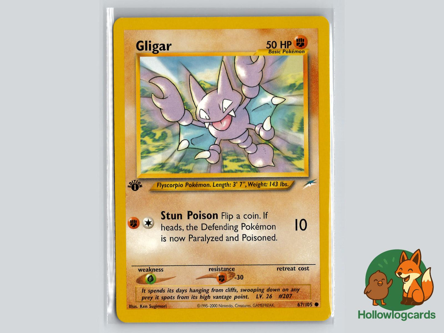 1st Edition Gligar (67/105) - Neo Destiny Pokémon Card