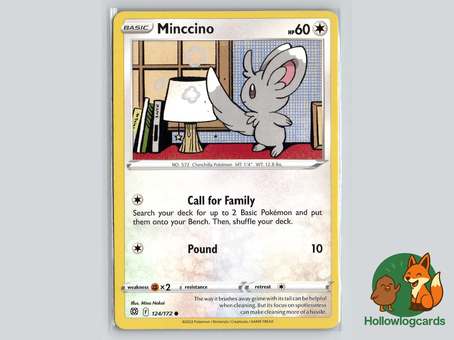 Minccino (124/172) - Brilliant Stars Pokémon Card