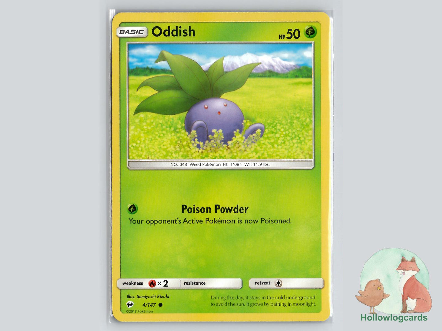 Oddish (4/147) - Burning Shadows Pokémon Card