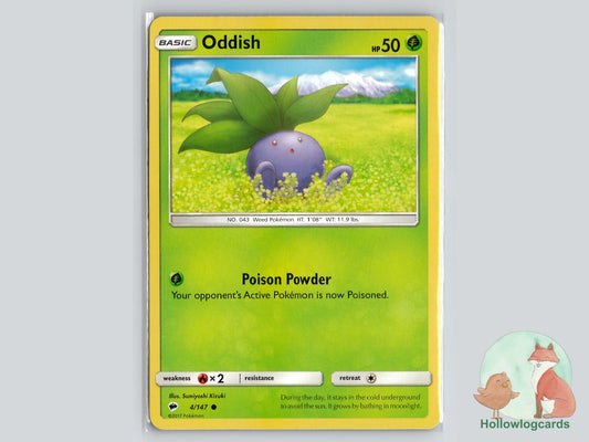 Oddish (4/147) - Burning Shadows Pokémon Card