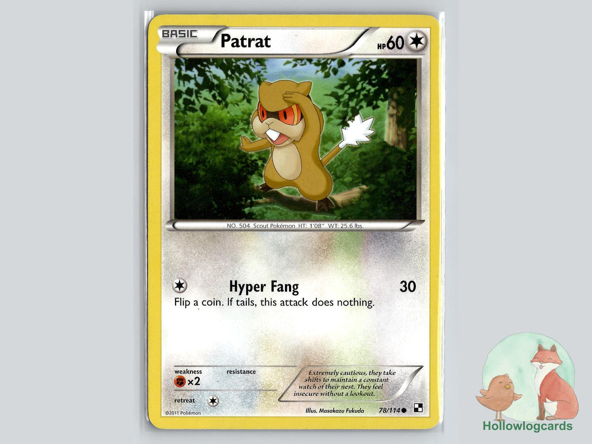 Patrat (78/114) - Black & White Pokémon Card