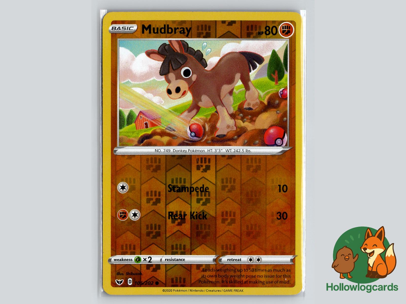 Mudbray (105/202) - Sword & Shield Pokémon Card
