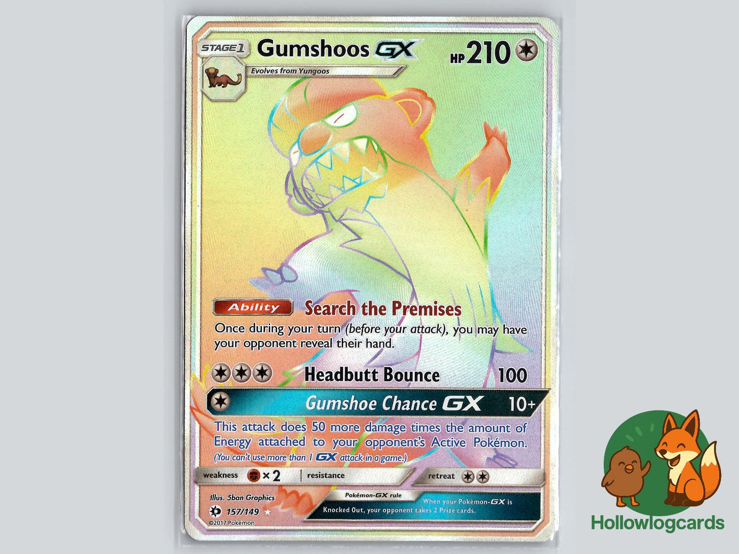 Gumshoos GX (157/149) - Base Pokémon Card