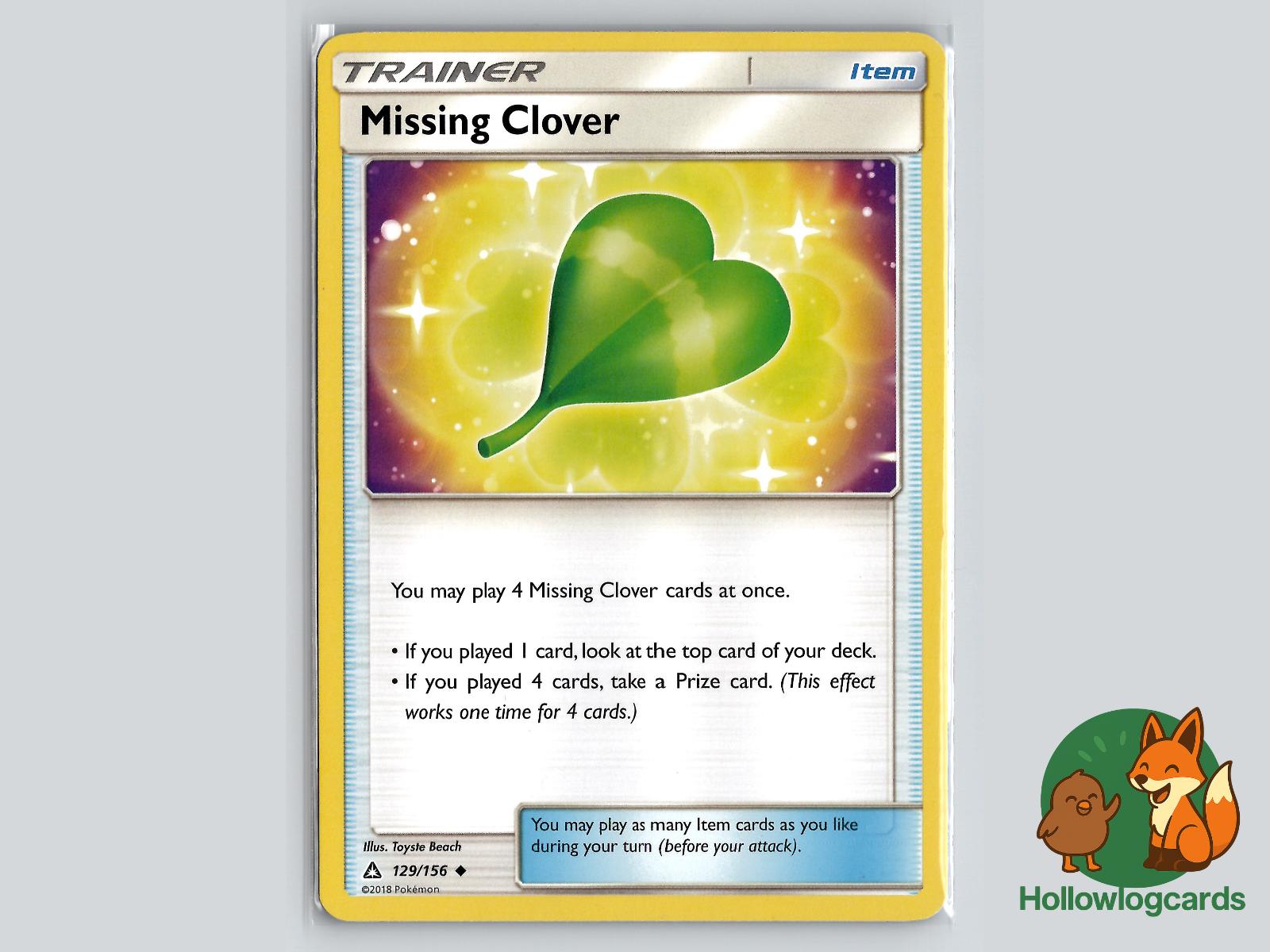 Missing Clover (129/156) - Ultra Prism Pokémon Card
