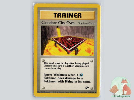 Cinnabar City Gym (113/132) - Gym Challenge Pokémon Card