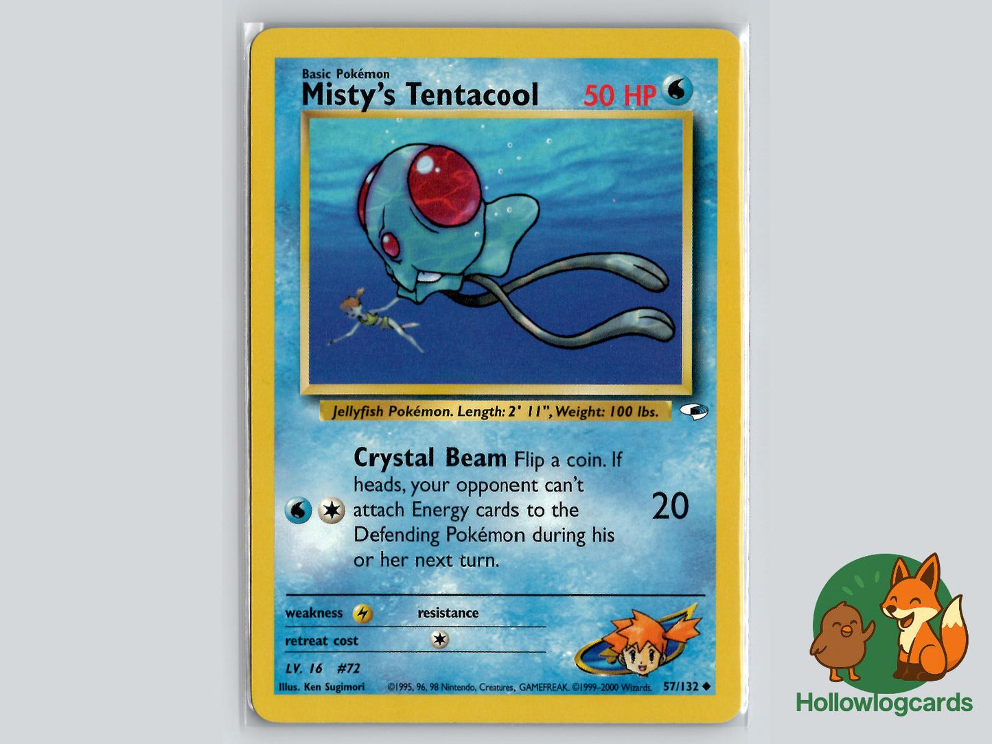 Misty's Tentacool (57/132) - Gym Heroes Pokémon Card