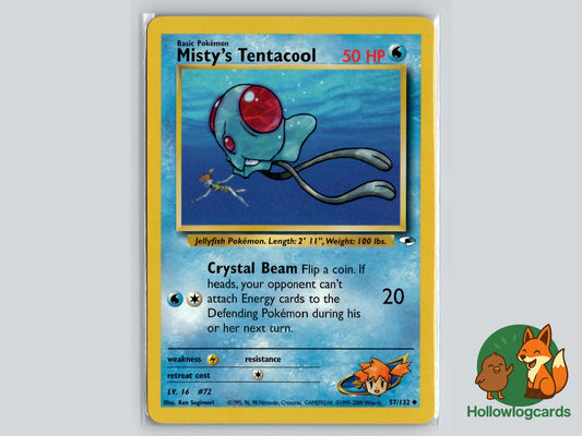 Misty's Tentacool (57/132) - Gym Heroes Pokémon Card