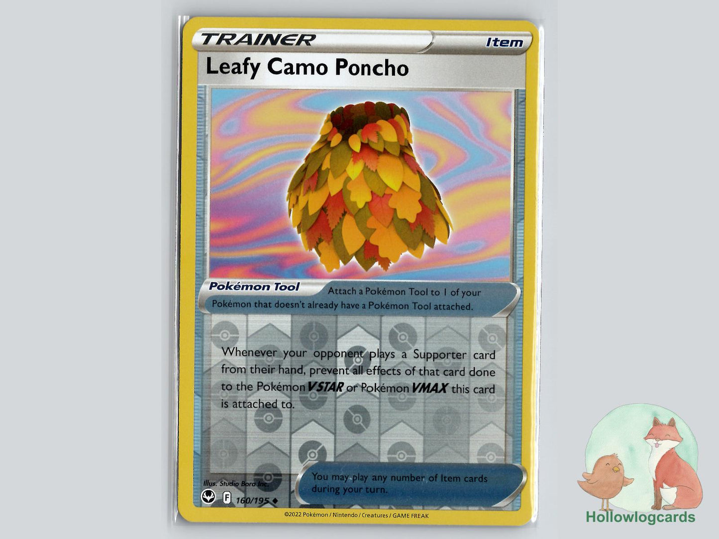 Leafy Camo Poncho (160/195) - Silver Tempest Pokémon Card