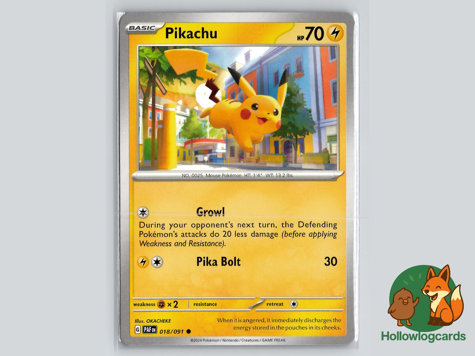 Pikachu (018/091) - Paldean Fates Pokémon Card