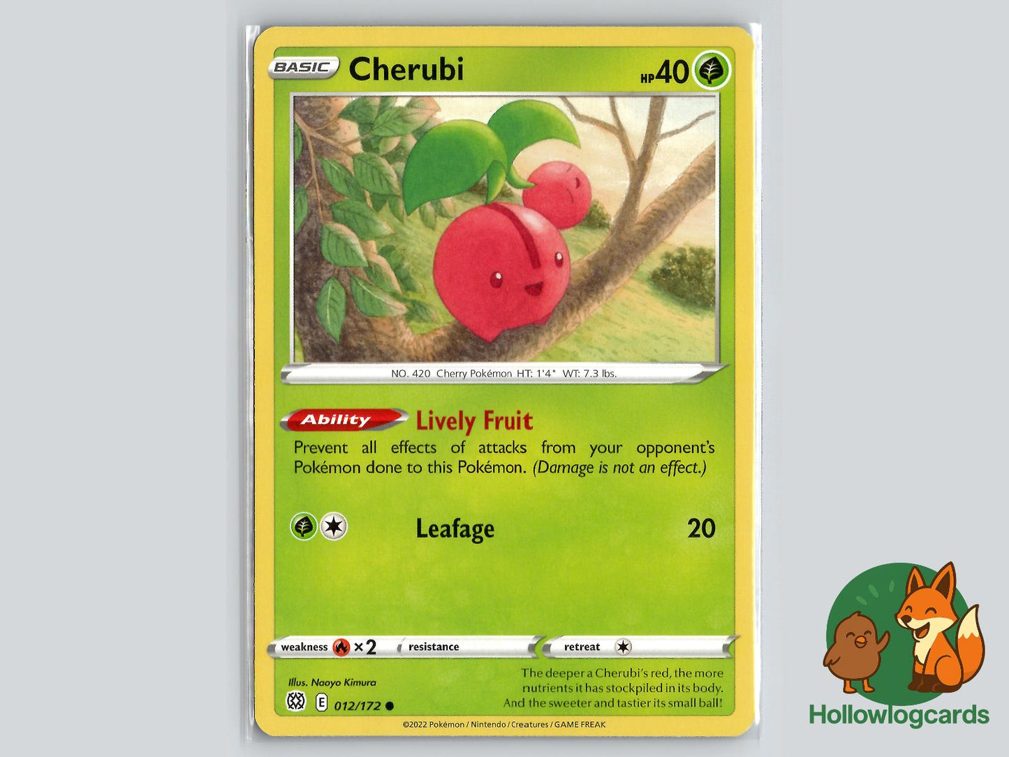 Cherubi (012/172) - Brilliant Stars Pokémon Card