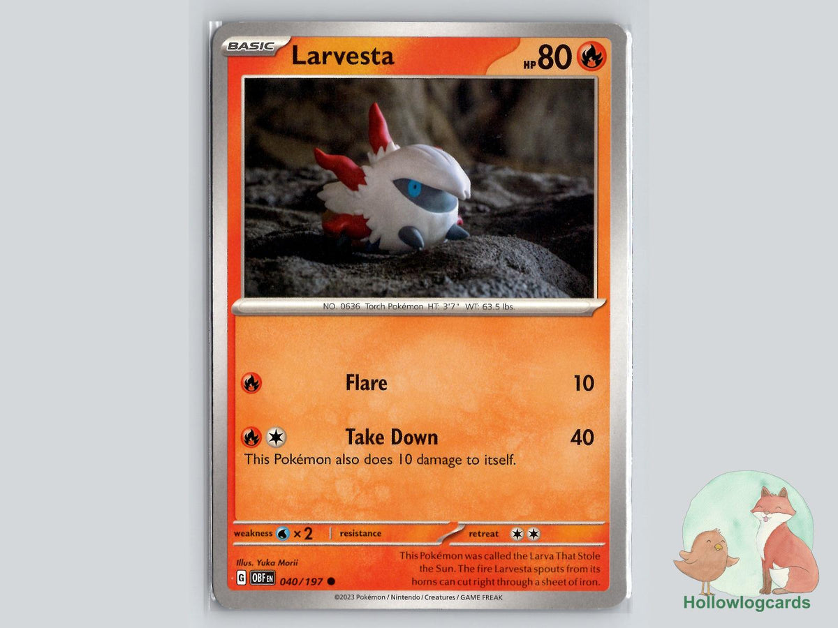 Larvesta (040/197) - Obsidian Flames Pokémon Card