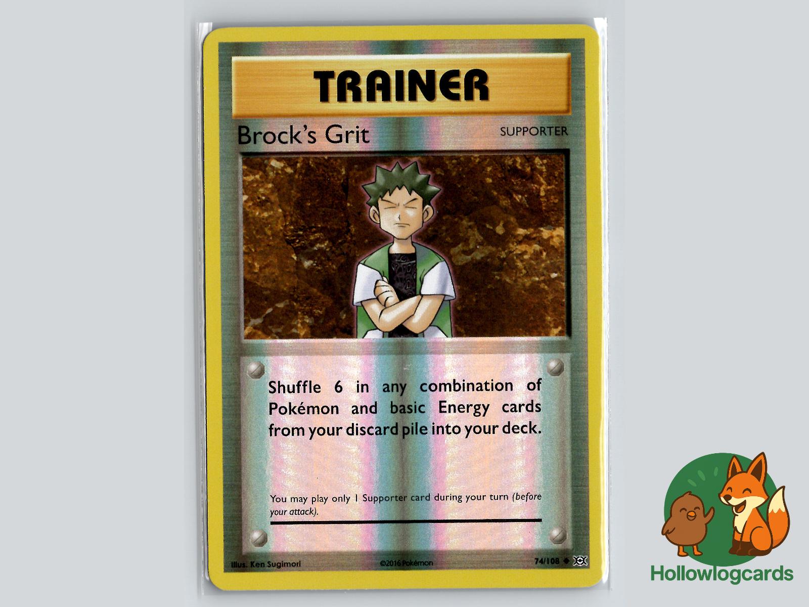Brock's Grit (74/108) - Evolutions Pokémon Card