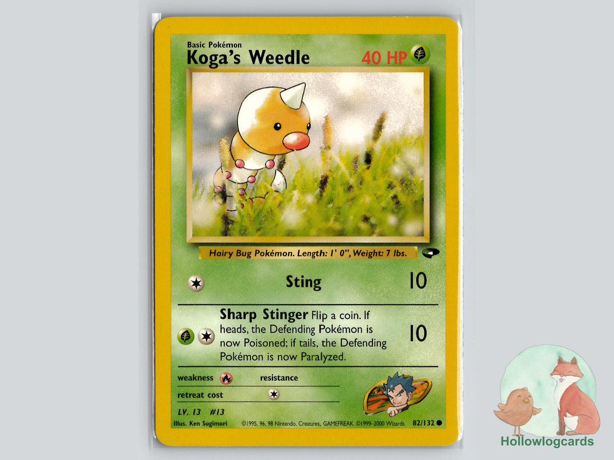 Koga's Weedle (82/132) - Gym Challenge Pokémon Card