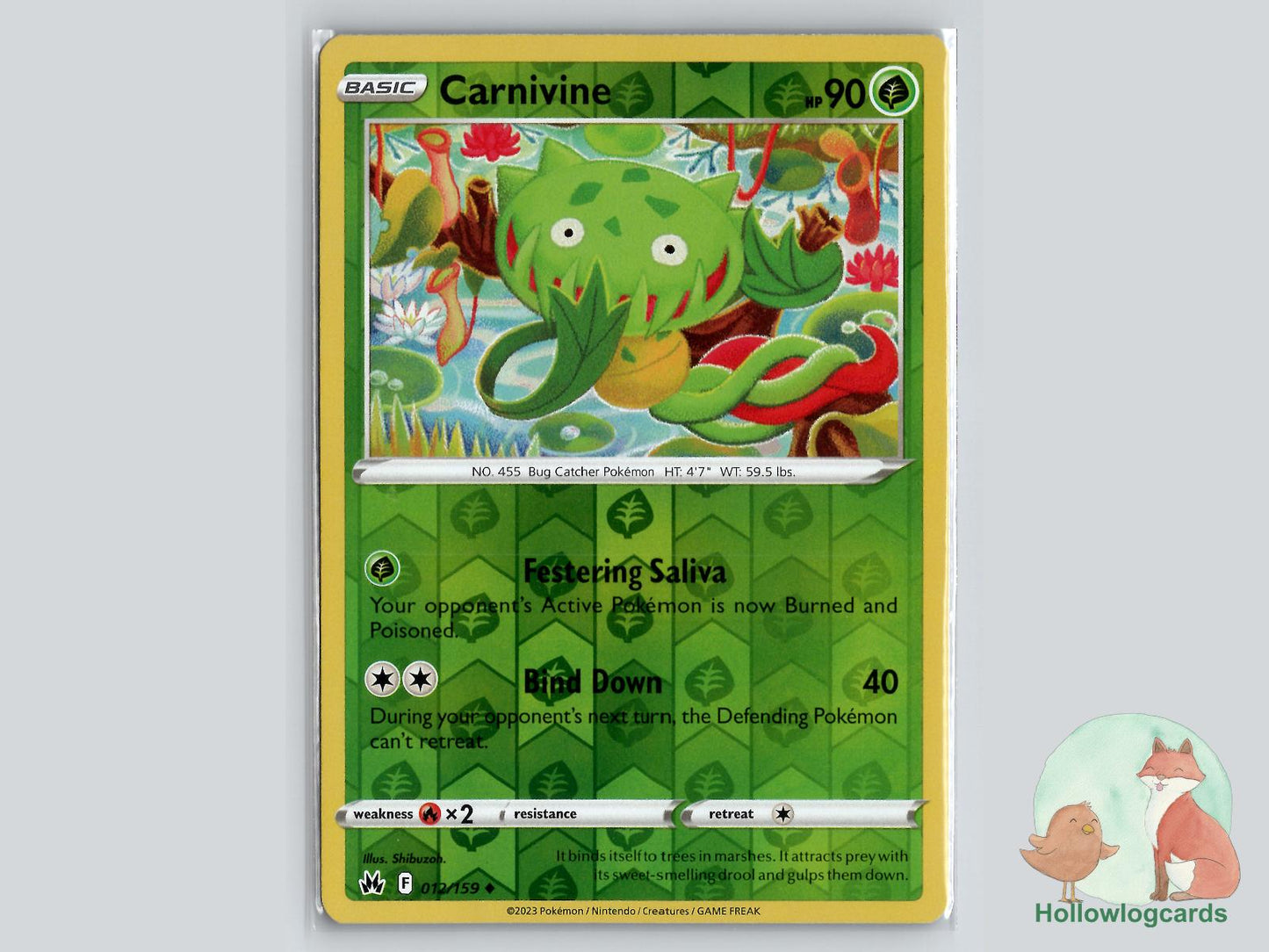 Carnivine (012/159) - Crown Zenith Pokémon Card
