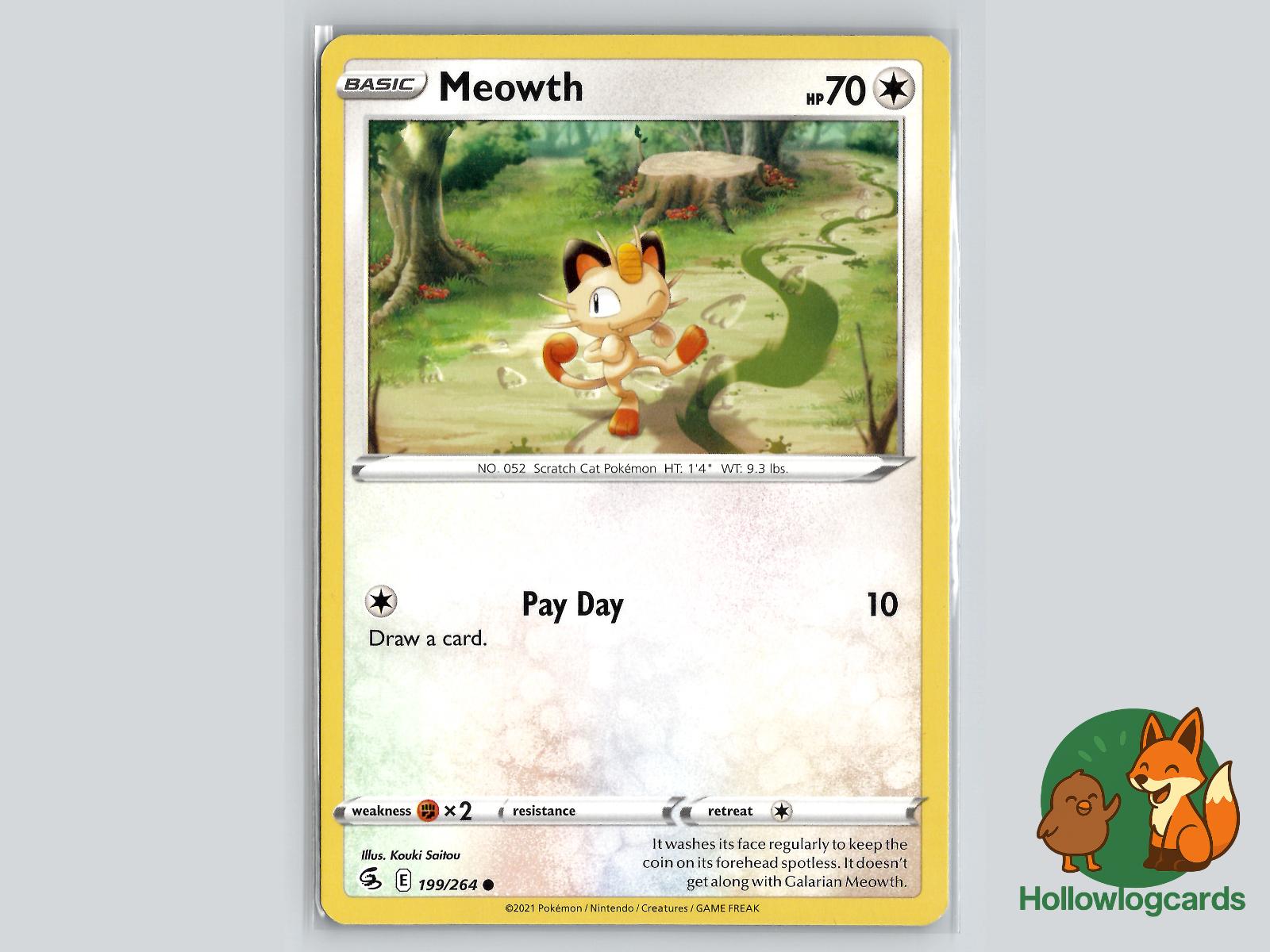 Meowth (199/264) - Fusion Strike Pokémon Card
