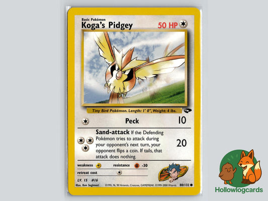 Koga's Pidgey (80/132) - Gym Challenge Pokémon Card