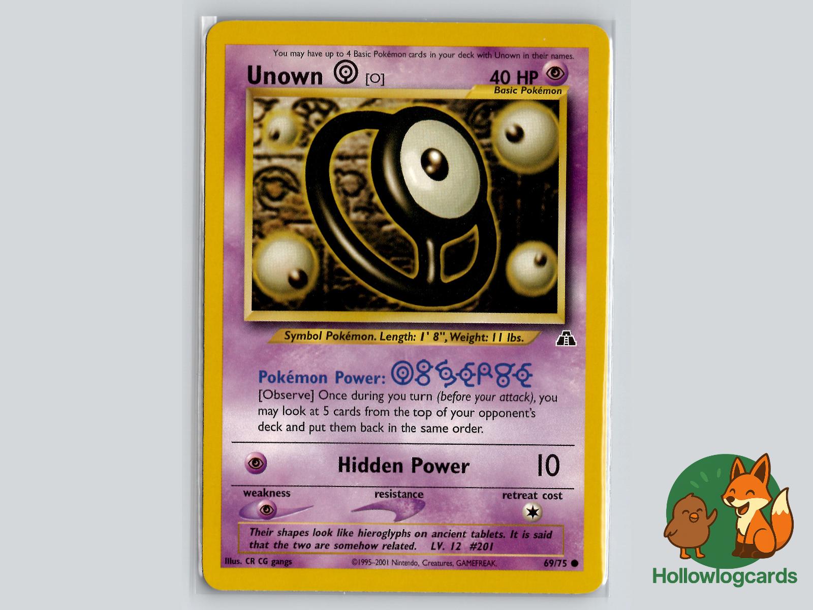 Unown [O] (69/75) - Neo Discovery Pokémon Card