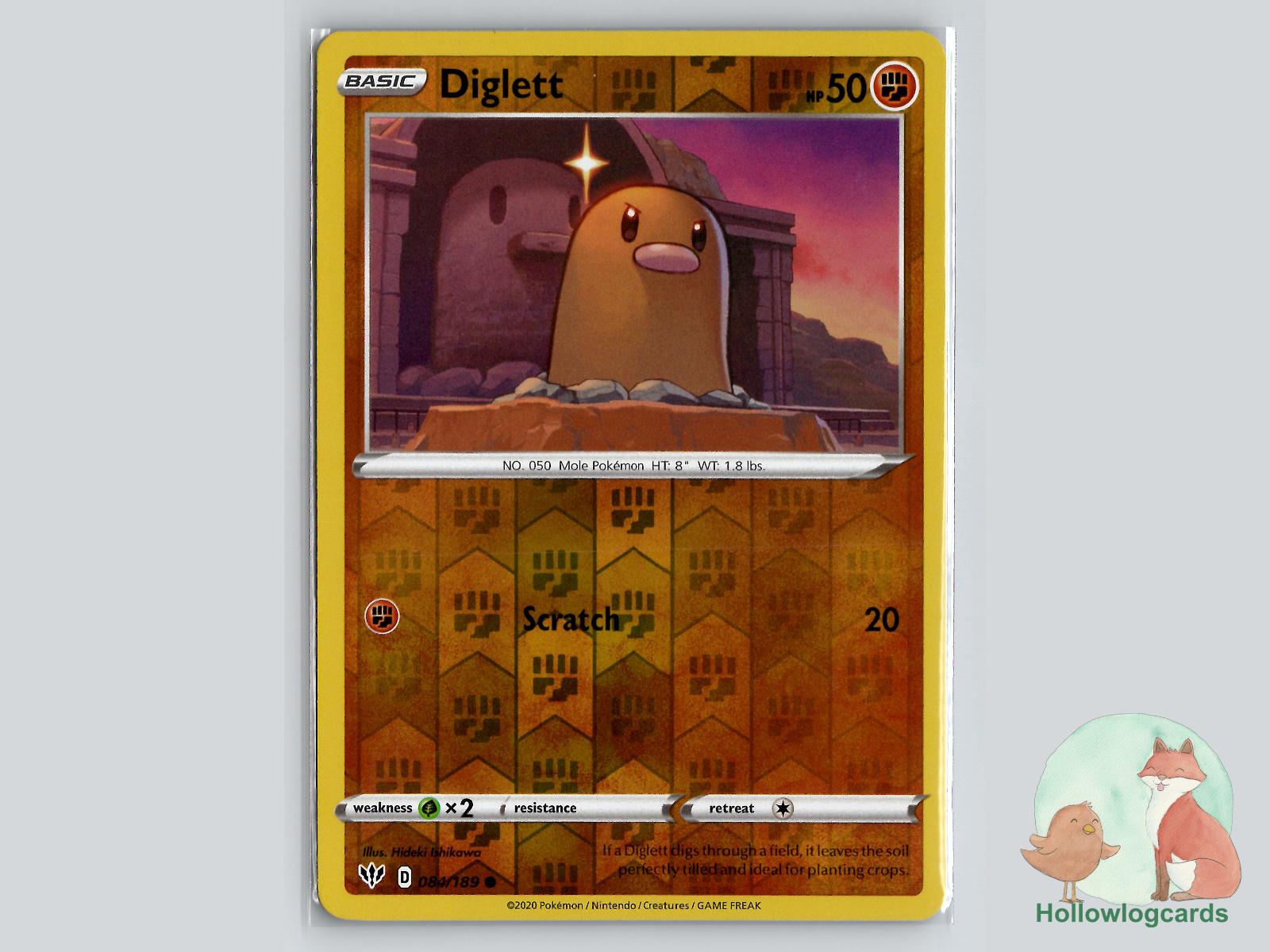 Diglett (084/189) - Darkness Ablaze Pokémon Card