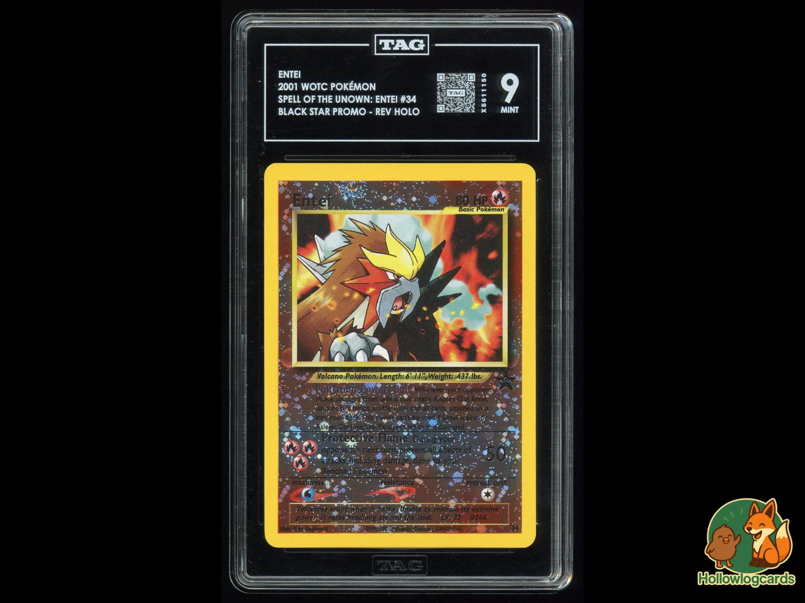 Graded Entei (34) Pokémon Card