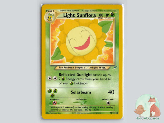 Light Sunflora (72/105) - Neo Destiny Pokémon Card