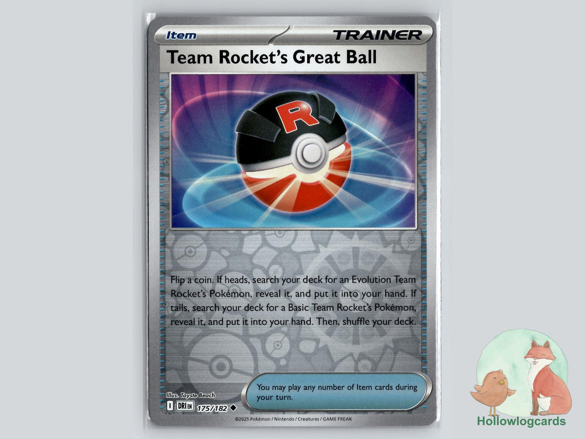 Team Rocket's Great Ball (175/182) - Destined Rivals Pokémon Card