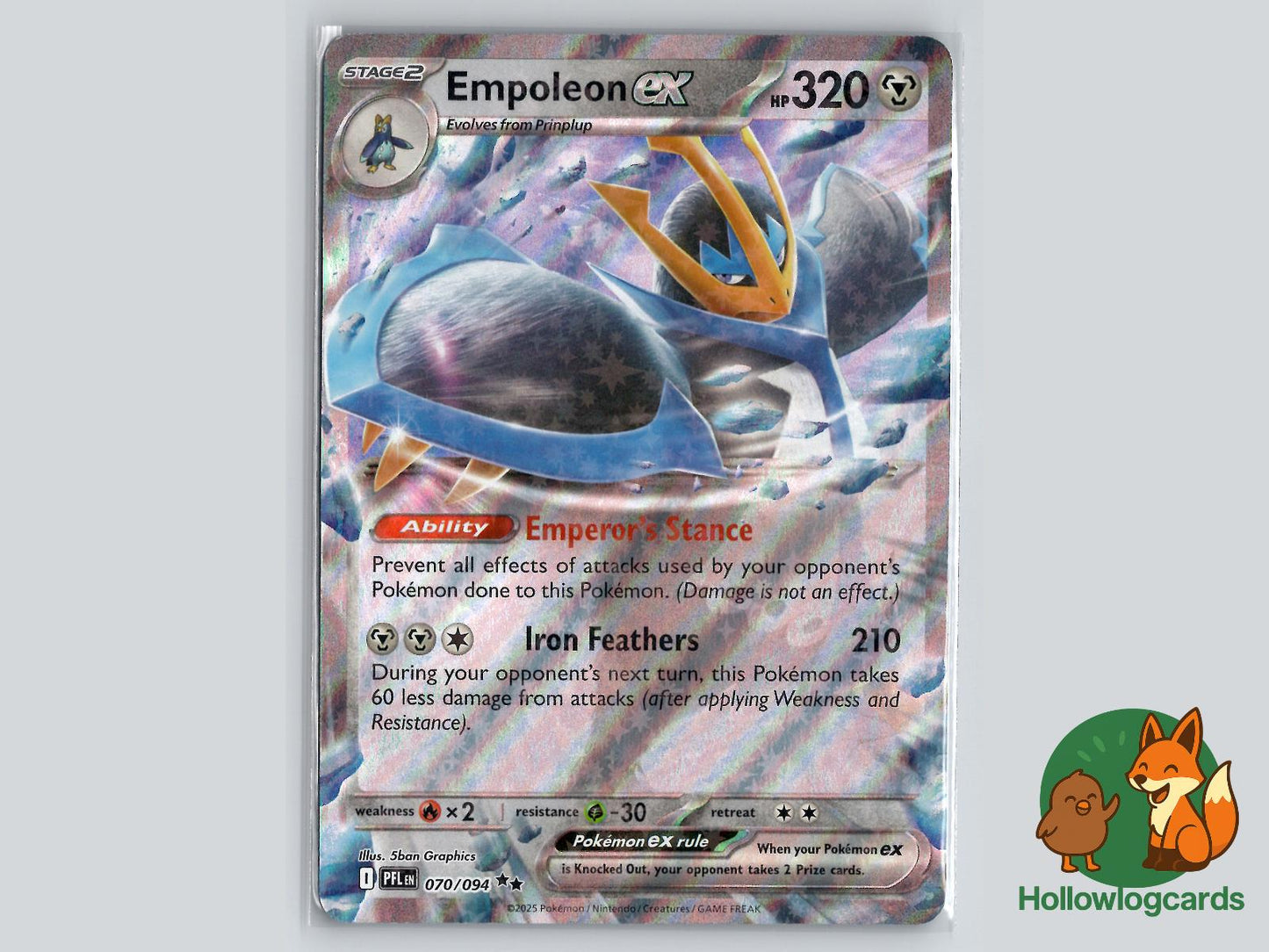 Empoleon ex (070/094) - Phantasmal Flames Pokémon Card