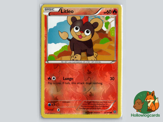 Litleo (22/114) - Steam Siege Pokémon Card
