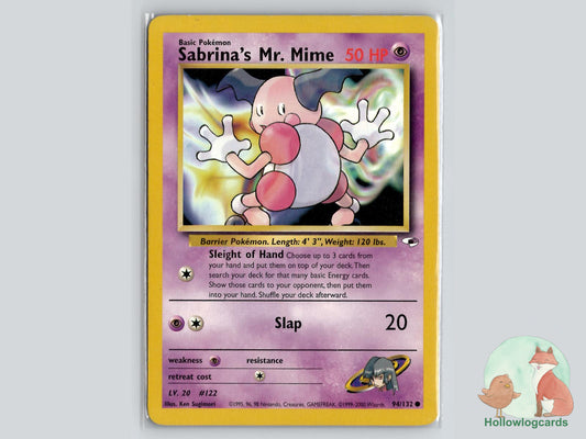 Sabrina's Mr. Mime (94/132) - Gym Heroes Pokémon Card