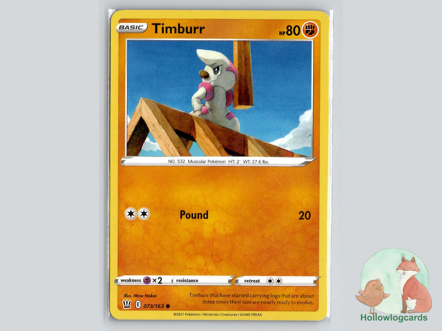 Timburr (073/163) - Battle Styles Pokémon Card