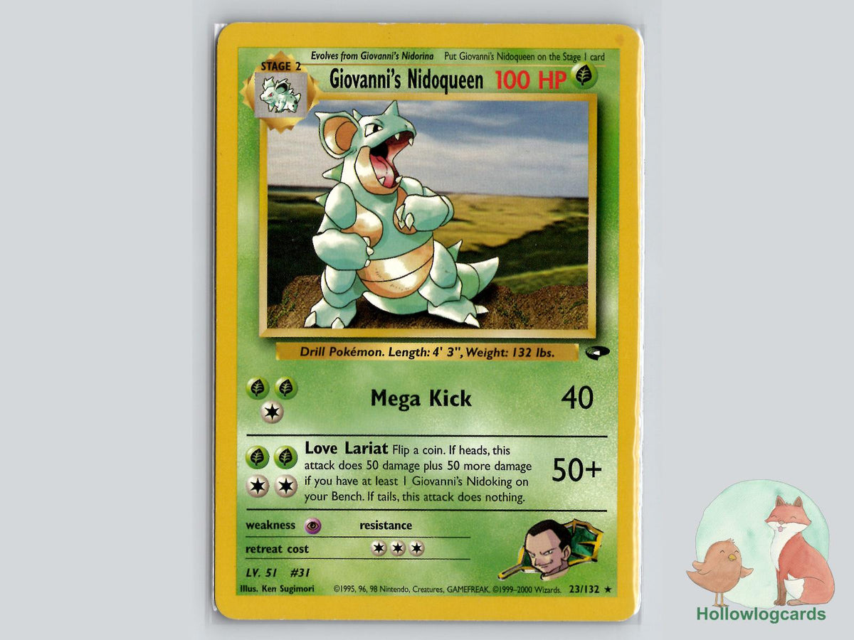 Giovanni's Nidoqueen (23/132) - Gym Challenge Pokémon Card