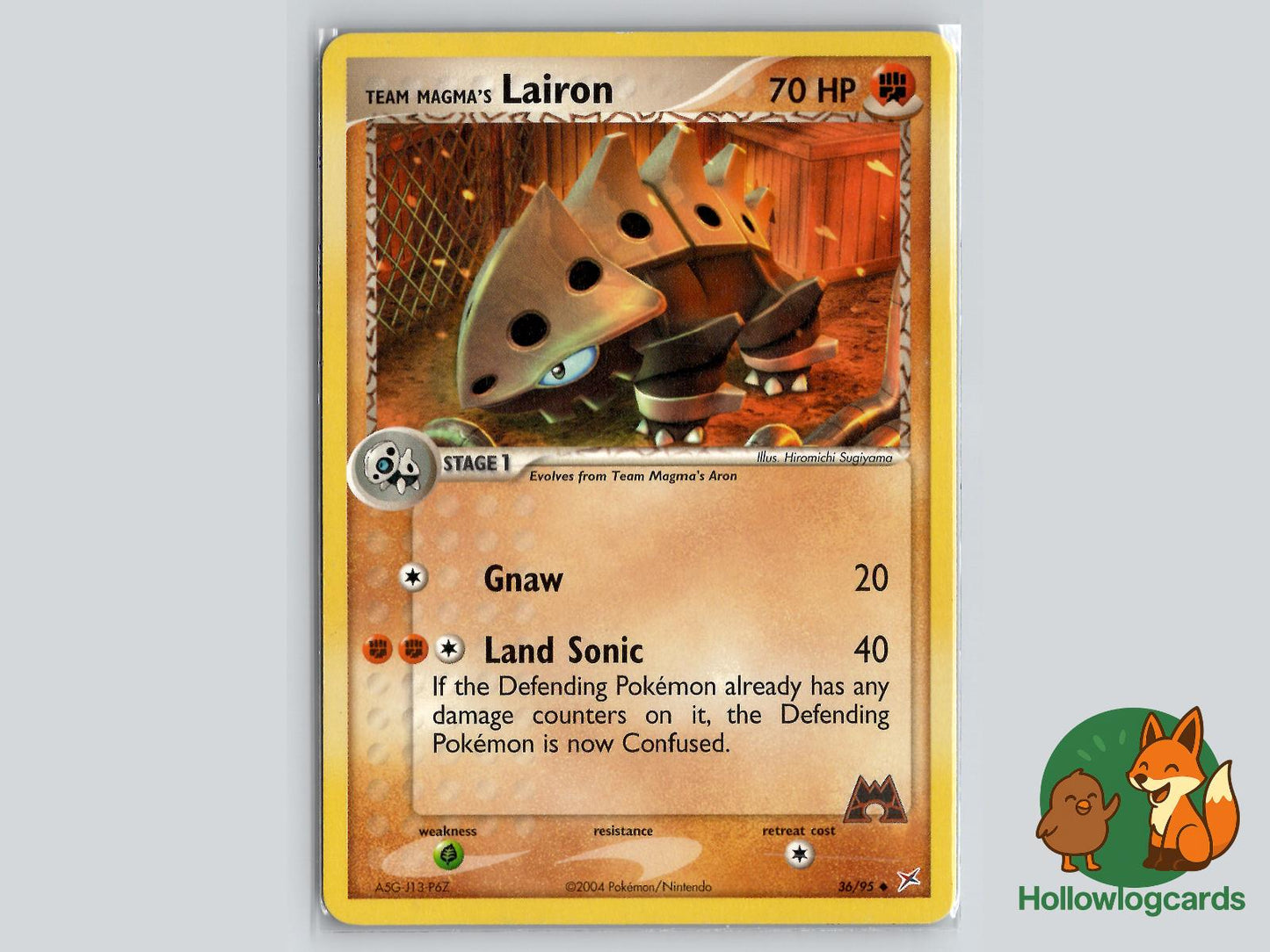 Team Magma's Lairon (36/95) - Team Magma vs Team Aqua Pokémon Card