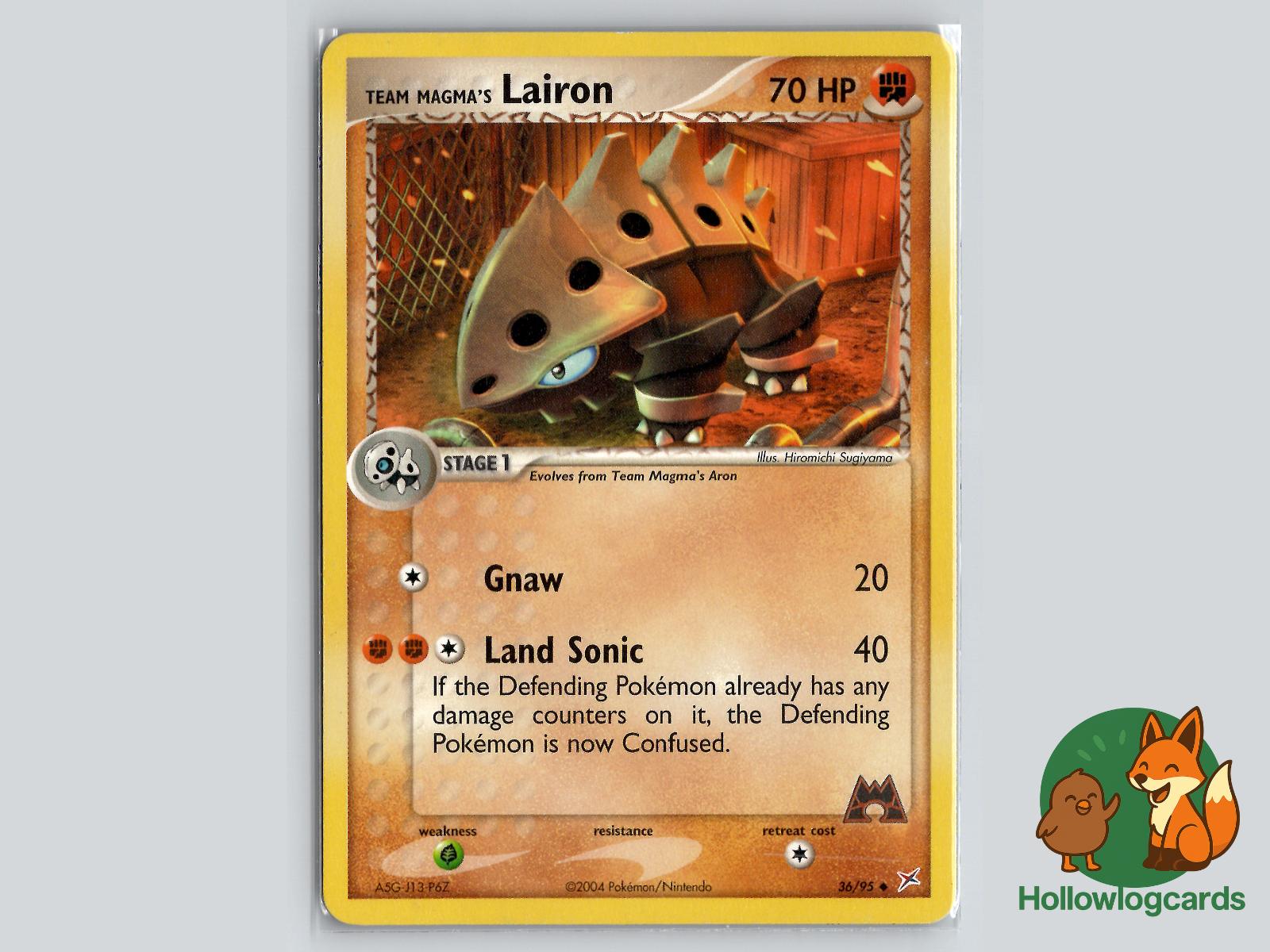 Team Magma's Lairon (36/95) - Team Magma vs Team Aqua Pokémon Card
