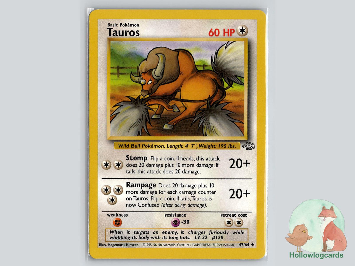 Tauros (47/64) - Jungle Pokémon Card