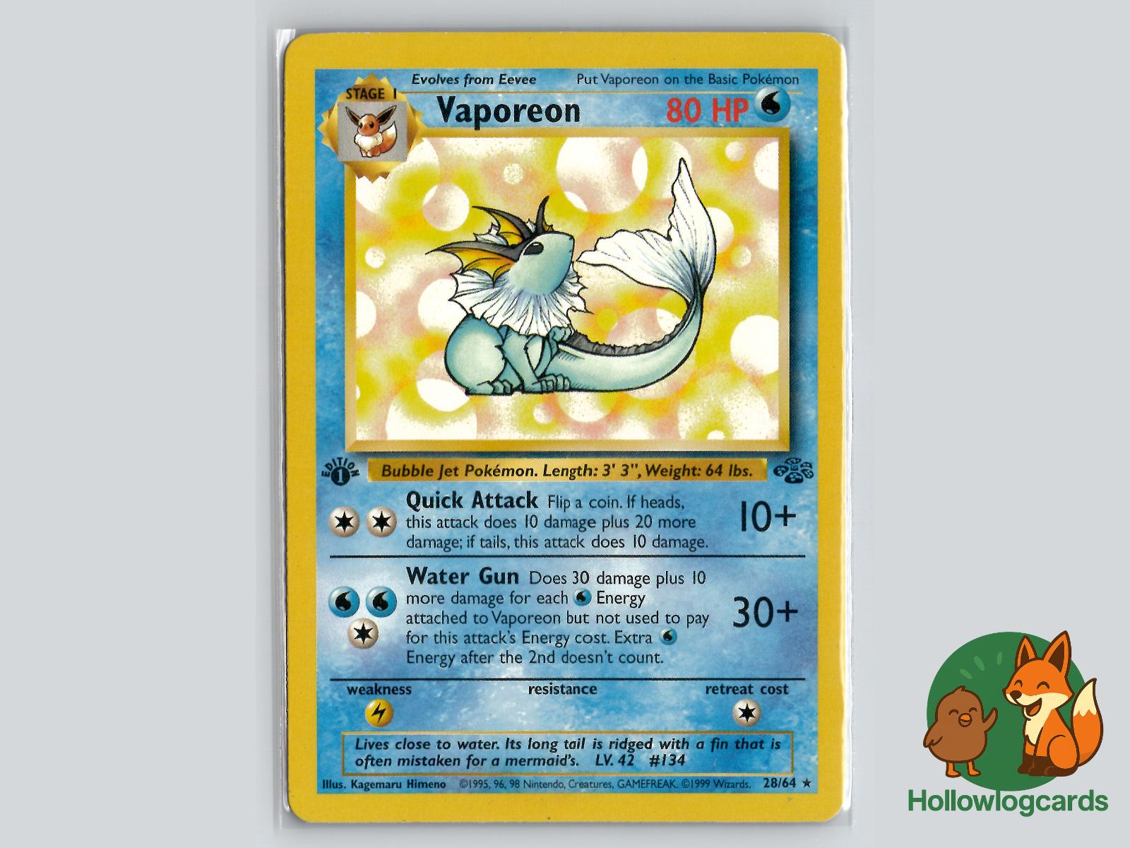 Vaporeon (28/64) - Jungle Pokémon Card