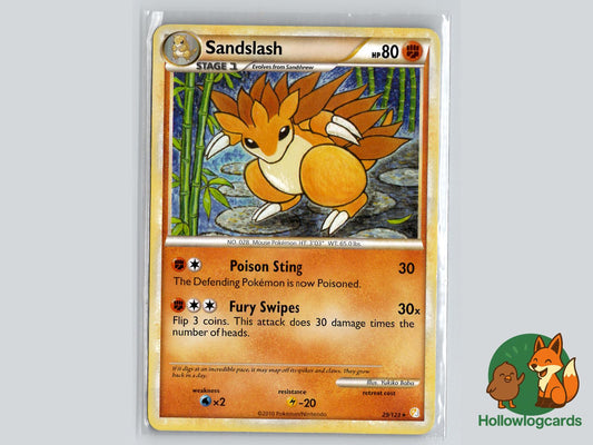 Sandslash (29/123) - HeartGold & SoulSilver Pokémon Card