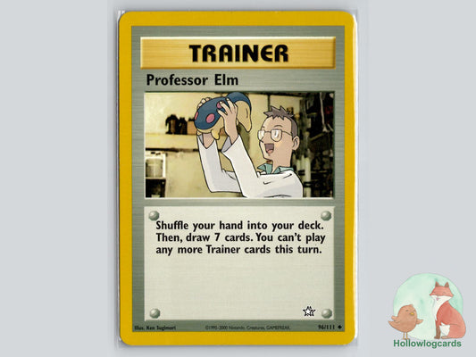 Professor Elm (96/111) - Neo Genesis Pokémon Card